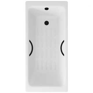 Ванна чугунная Delice Parallel DLR220504RB-AS 160х70 с черными матовыми ручками